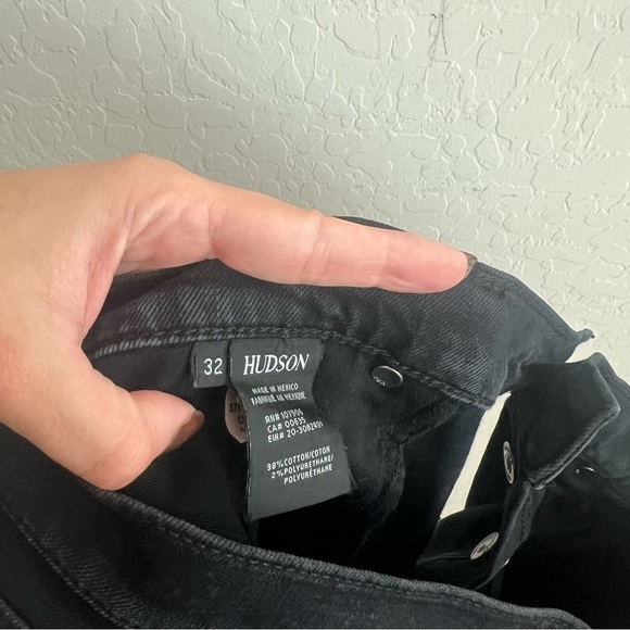 Hudson Crop Relaxed Straight star Studded Jeans - Picture 7 of 8